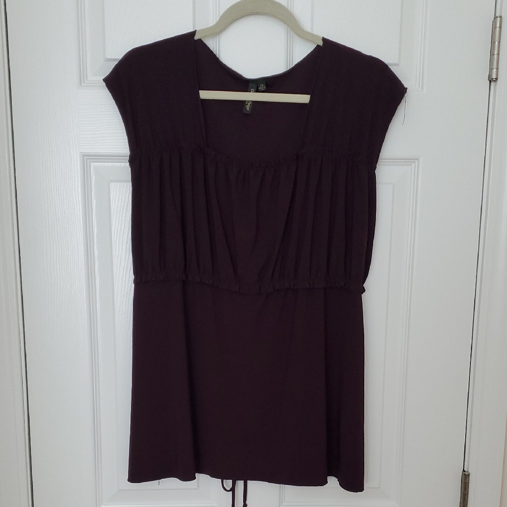 Olivia Paige 🌻 Deep Purple Tiered Women's Top 2X